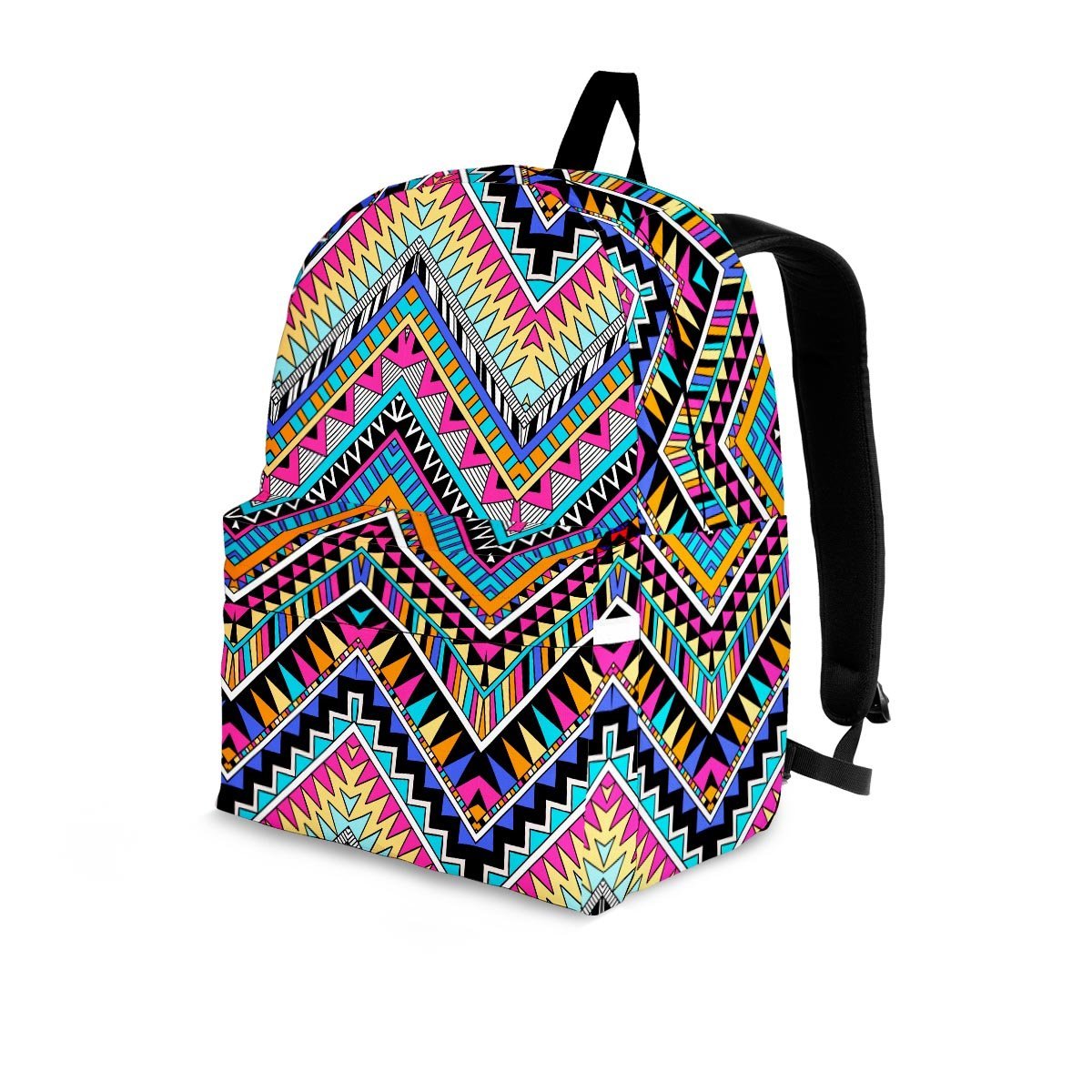 Multicolor Zigzag Indian Aztec Backpack-grizzshop