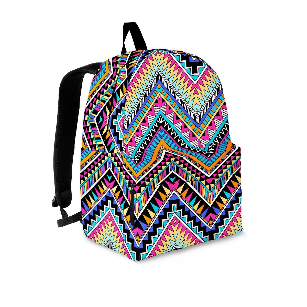Multicolor Zigzag Indian Aztec Backpack-grizzshop