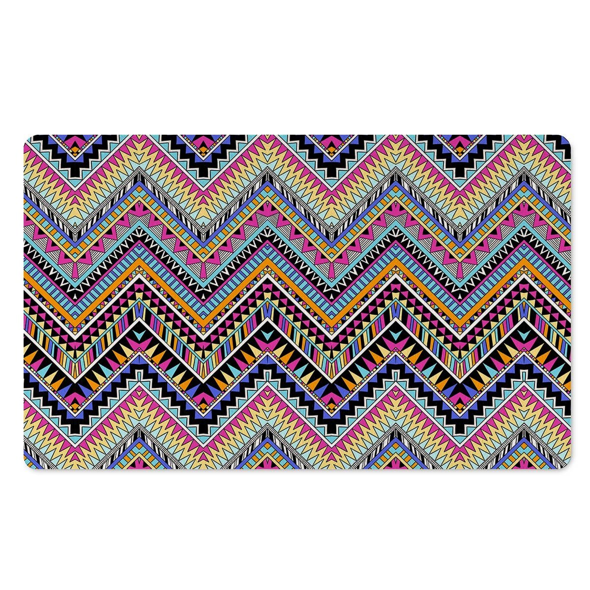 Multicolor Zigzag Indian Aztec Door Mat-grizzshop
