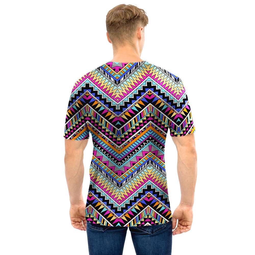 Grizzshop Multicolor Zigzag Indian Aztec Men's Golf Shirts