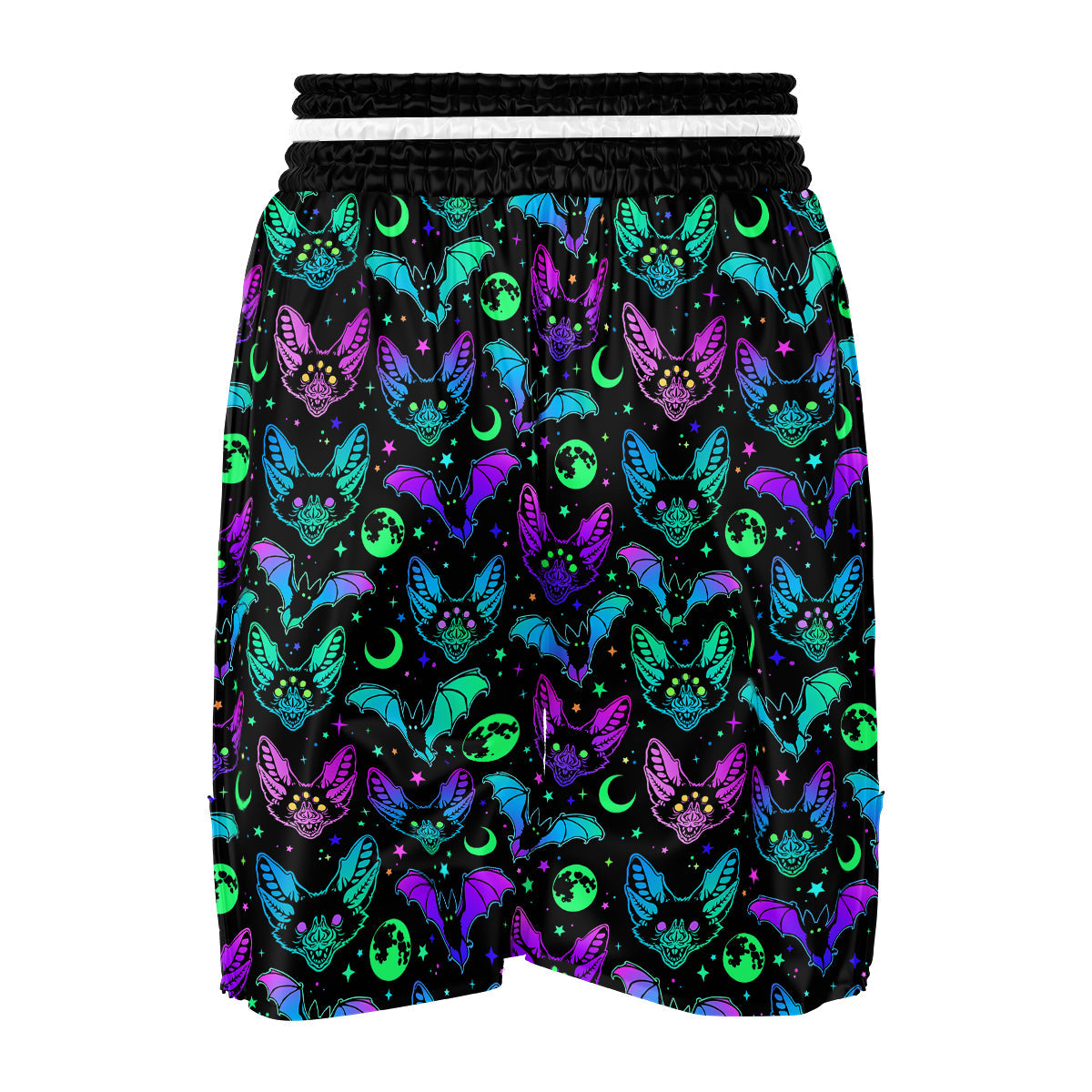 Multicolored Bats Print Pattern Boxing Shorts-grizzshop