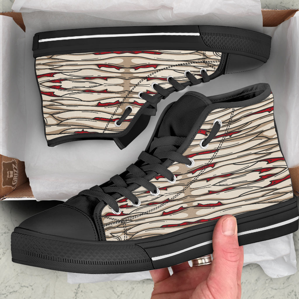 Mummy Bandage Print Pattern Black High Top Shoes-grizzshop