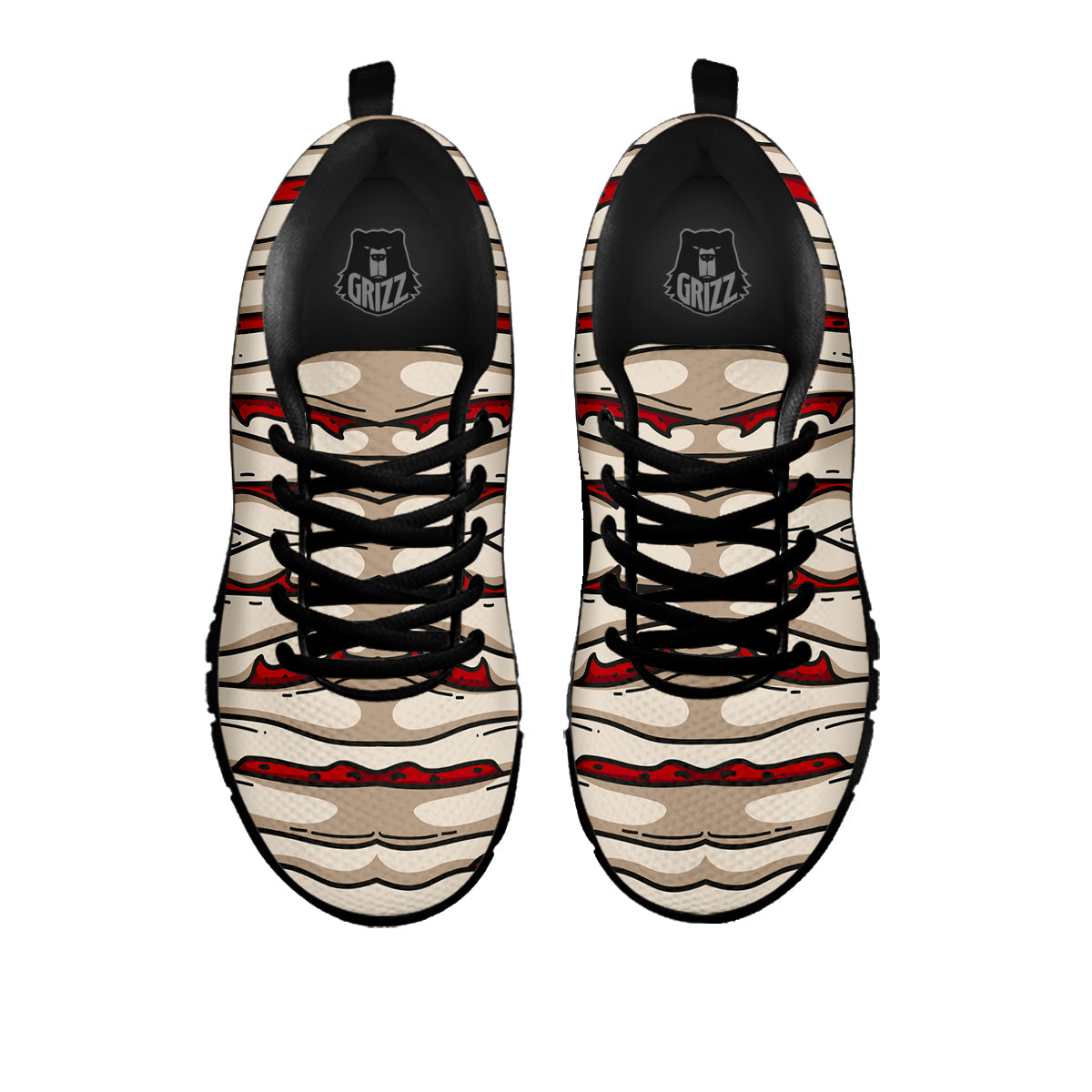 Mummy Bandage Print Pattern Black Sneaker-grizzshop