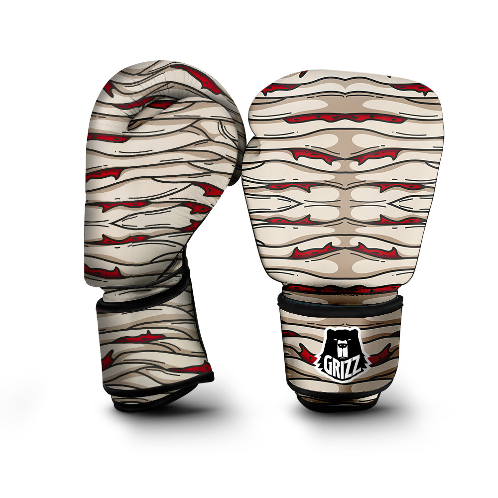 Mummy Bandage Print Pattern Boxing Gloves-grizzshop