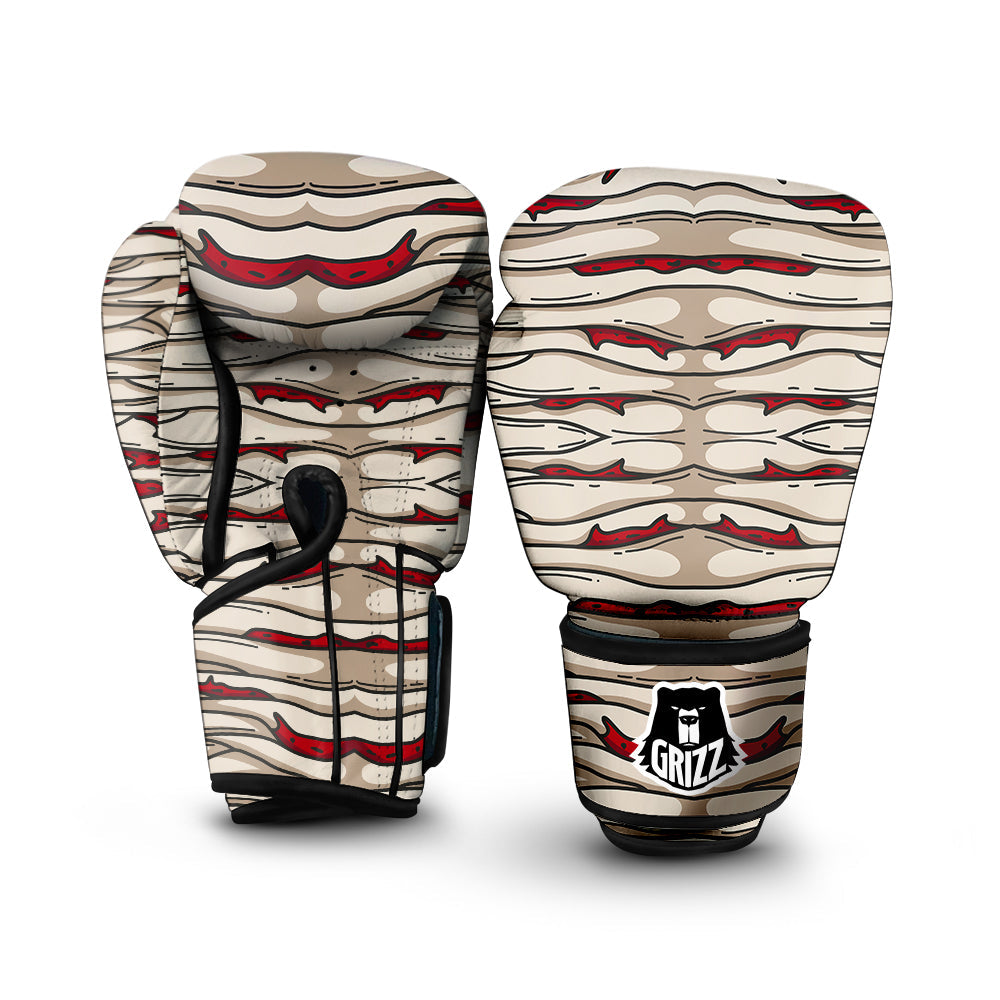 Mummy Bandage Print Pattern Boxing Gloves-grizzshop