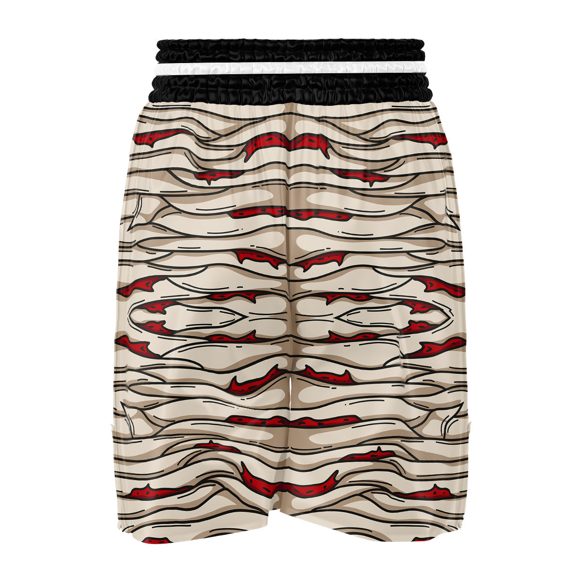 Mummy Bandage Print Pattern Boxing Shorts-grizzshop