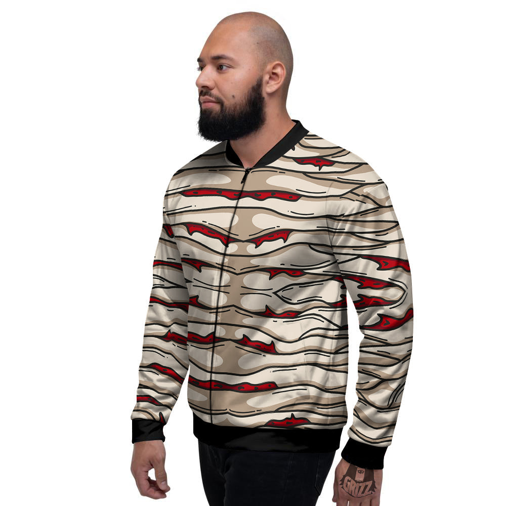 Mummy Bandage Print Pattern Men's Bomber Jacket-grizzshop