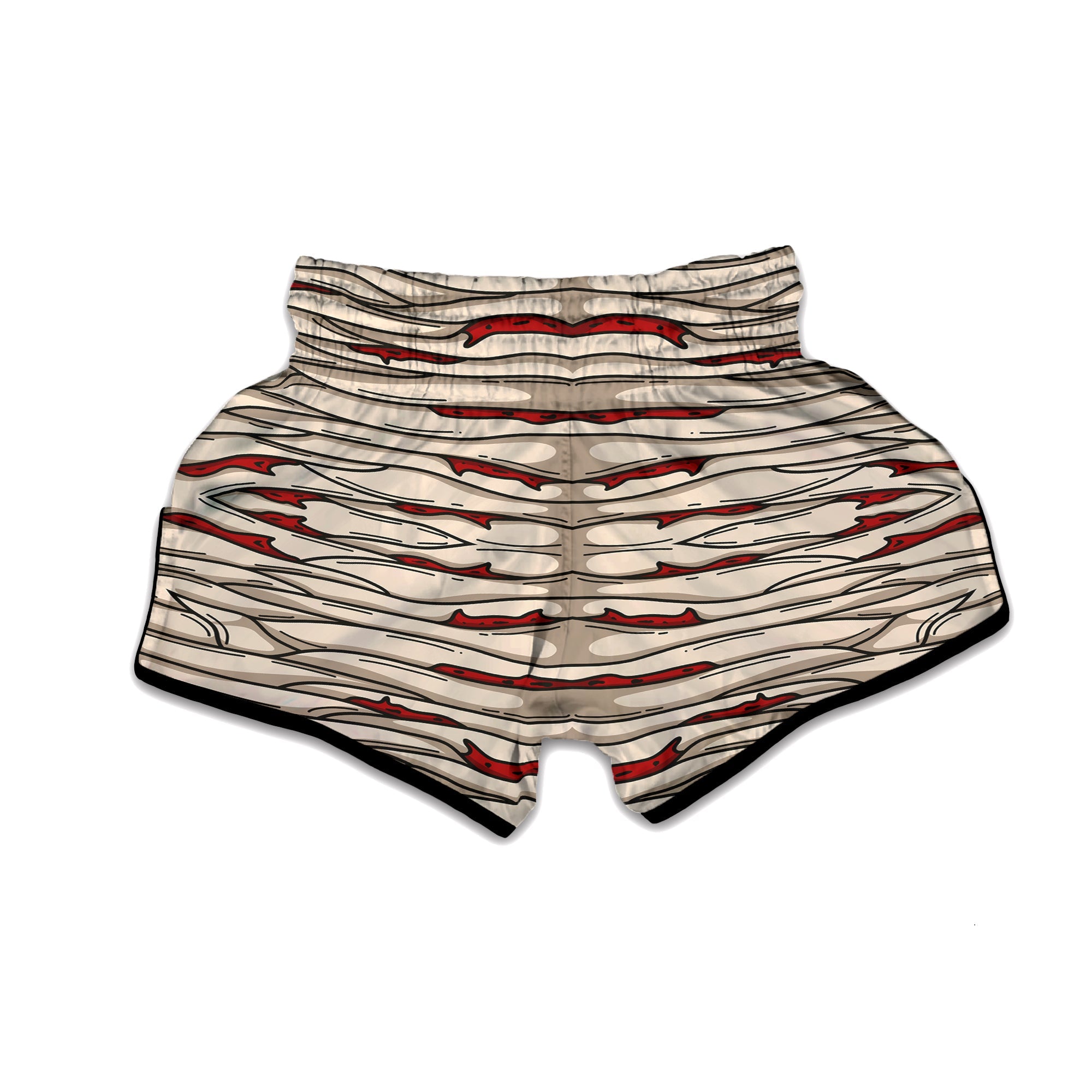 Mummy Bandage Print Pattern Muay Thai Boxing Shorts-grizzshop