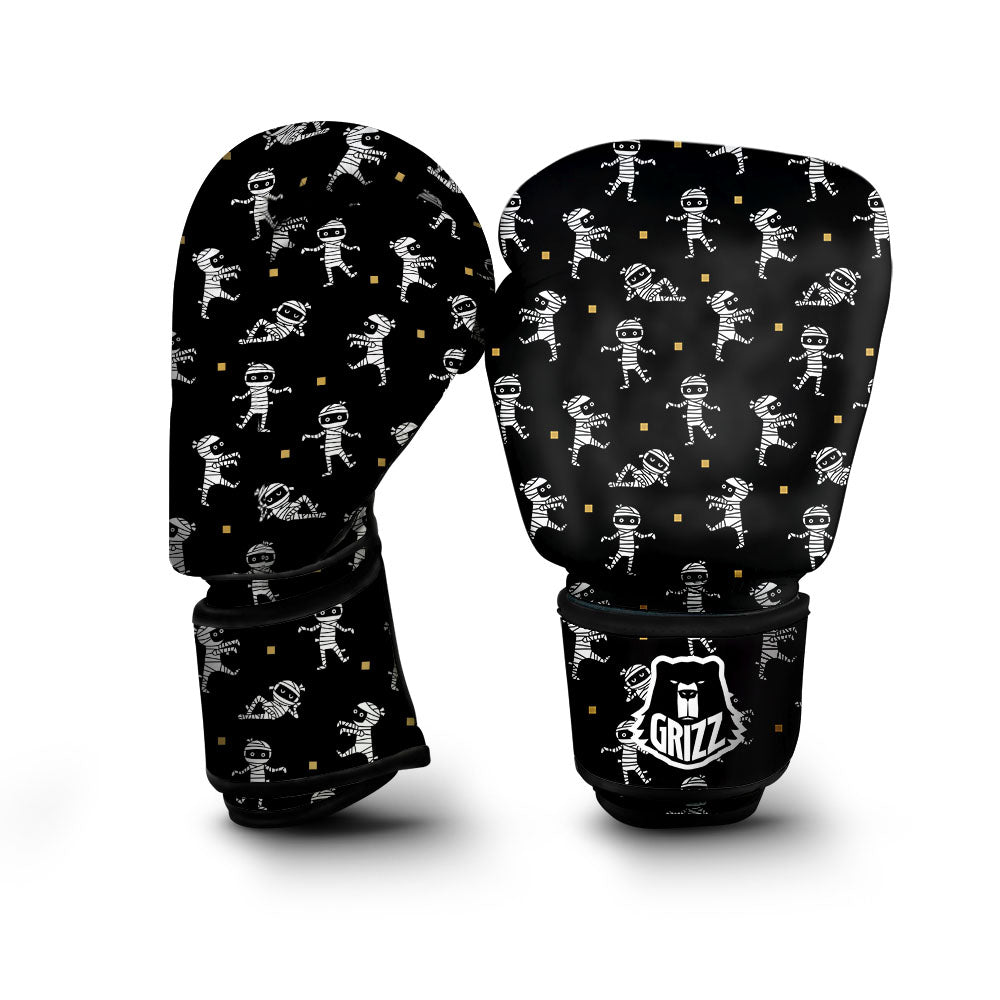 Mummy Cartoon Print Pattern Boxing Gloves-grizzshop
