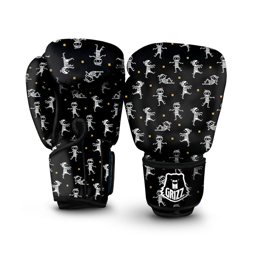Mummy Cartoon Print Pattern Boxing Gloves-grizzshop