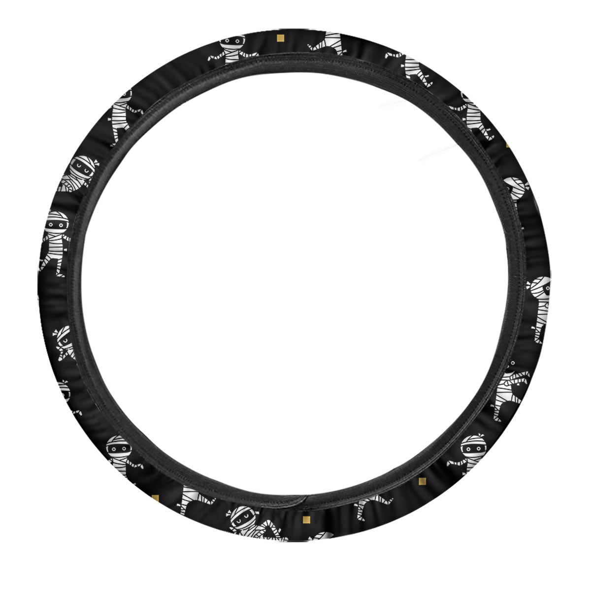 Mummy Cartoon Print Pattern Car Steering Wheel Cover-grizzshop