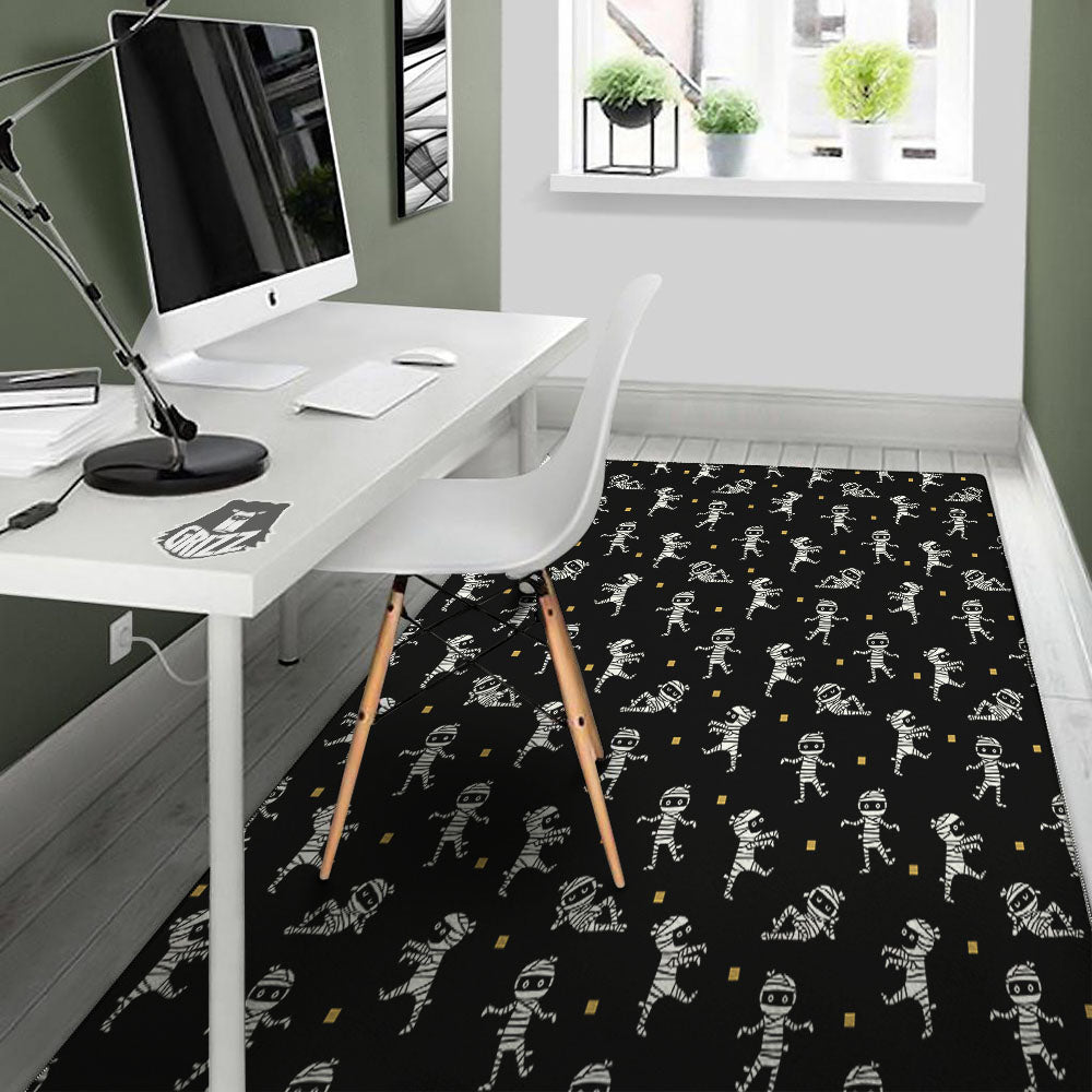 Mummy Cartoon Print Pattern Floor Mat-grizzshop
