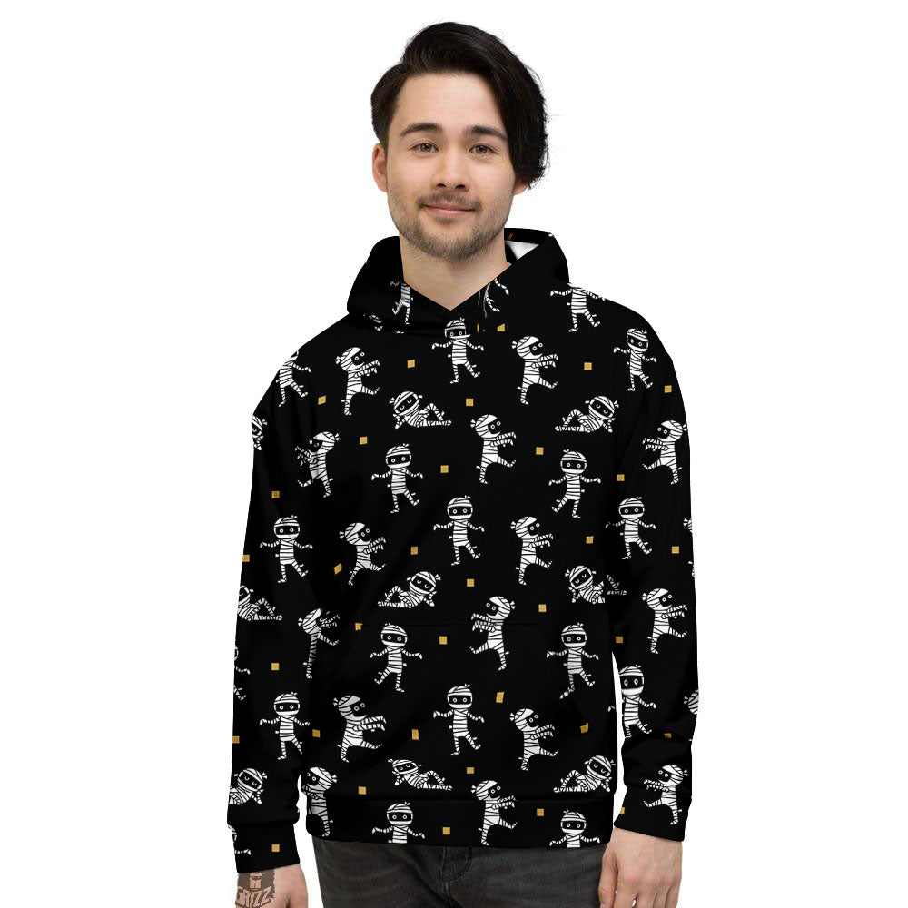Mummy Cartoon Print Pattern Men's Hoodie-grizzshop