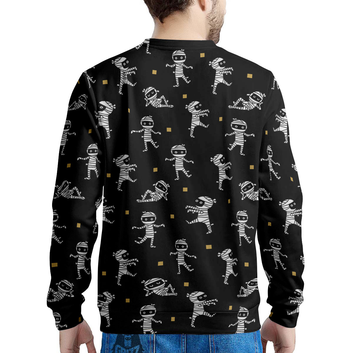 Mummy Cartoon Print Pattern Men's Sweatshirt-grizzshop