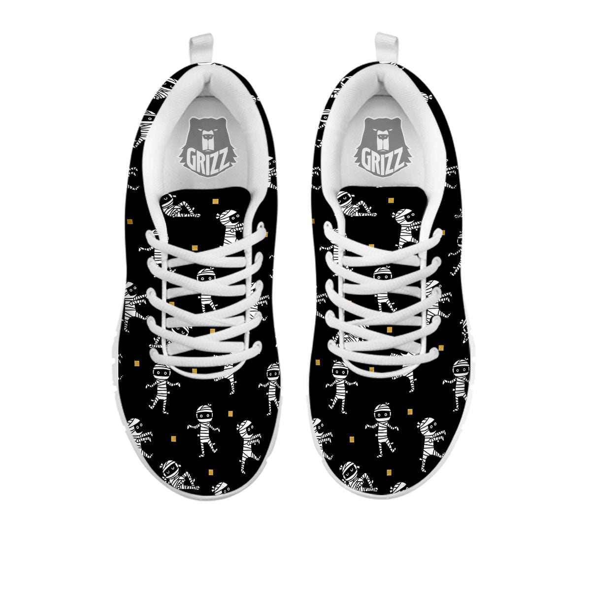 Mummy Cartoon Print Pattern White Sneaker-grizzshop