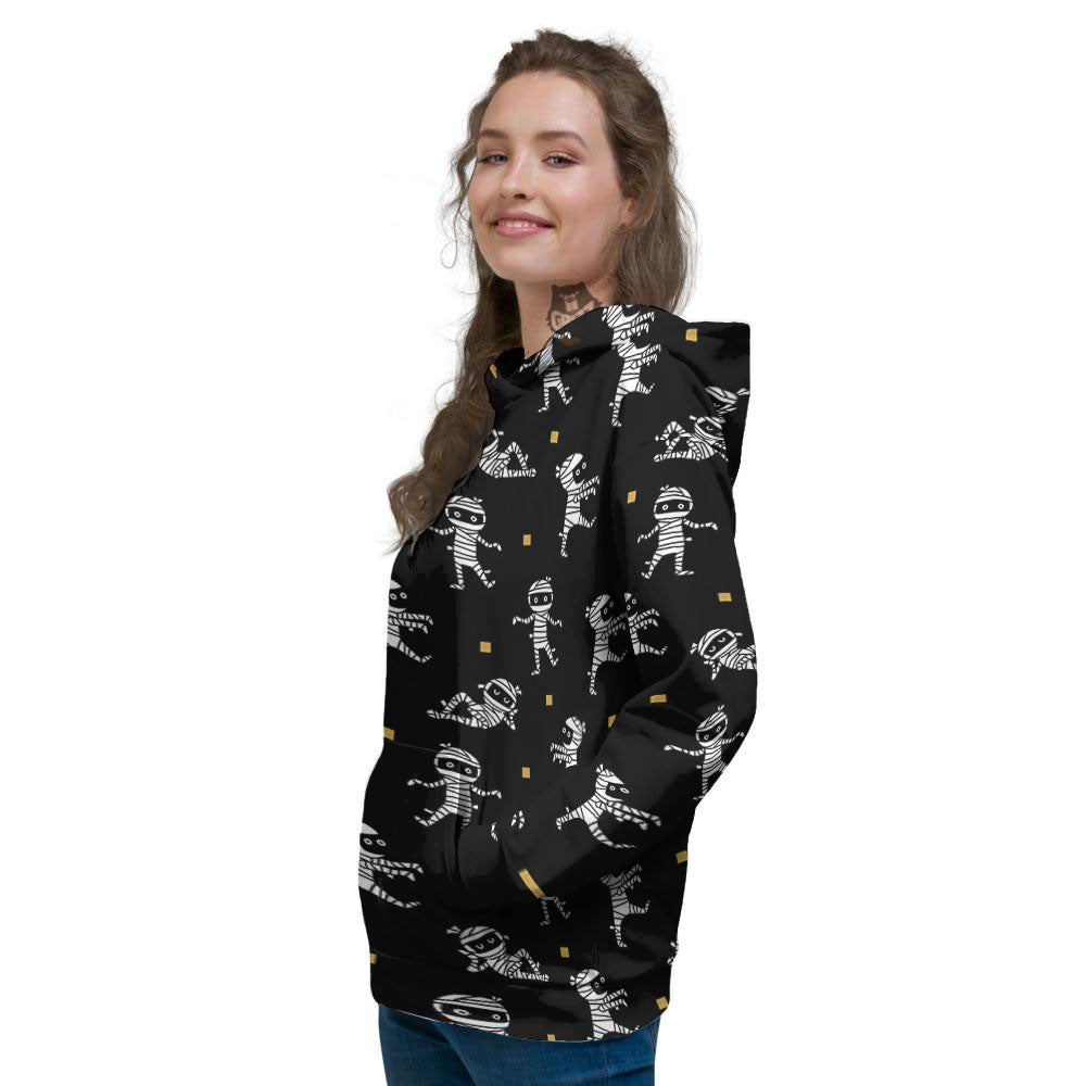 Mummy Cartoon Print Pattern Women's Hoodie-grizzshop