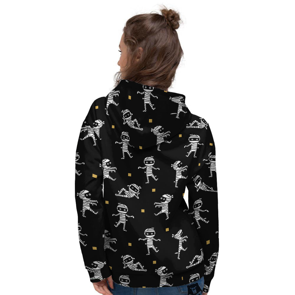 Mummy Cartoon Print Pattern Women's Hoodie-grizzshop