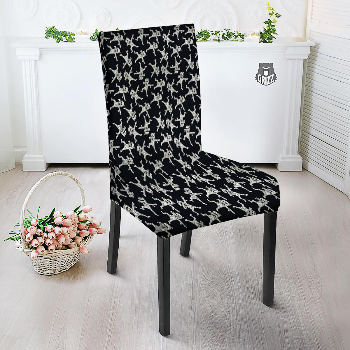 Mummy Cute Print Pattern Dining Chair Slipcover-grizzshop