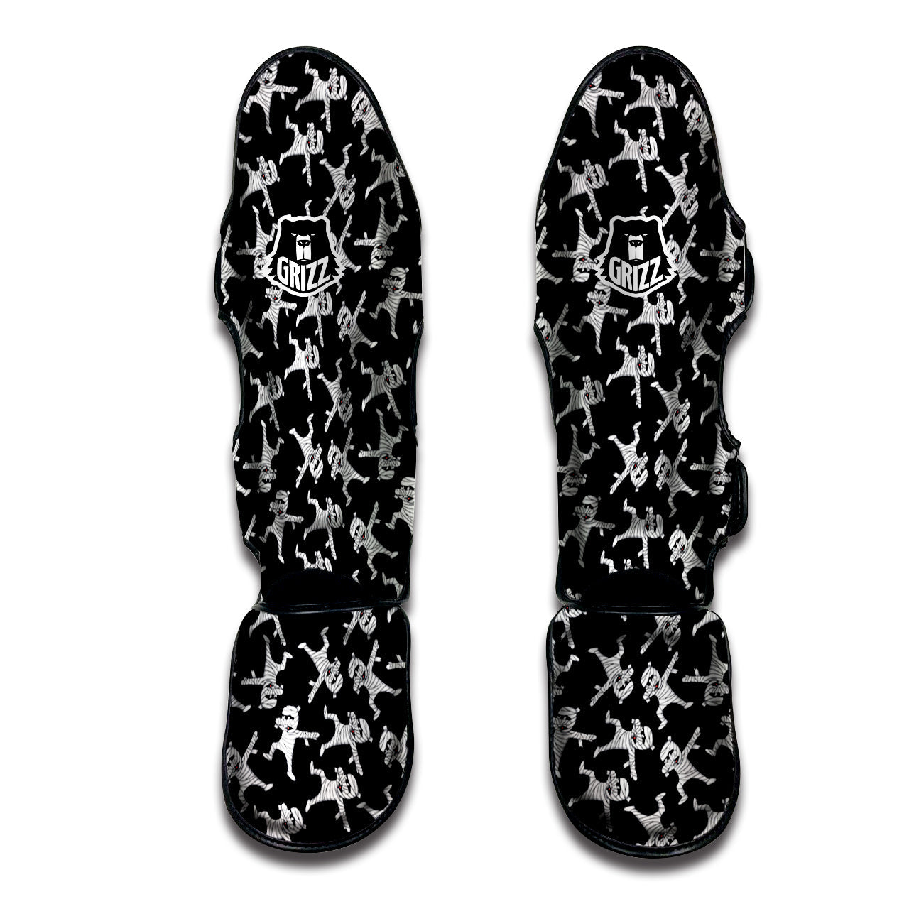Mummy Cute Print Pattern Muay Thai Shin Guards-grizzshop