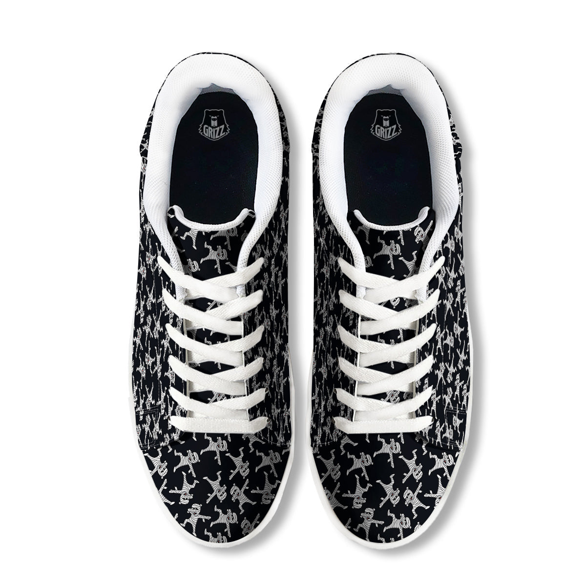 Mummy Cute Print Pattern White Low Top Sneakers-grizzshop
