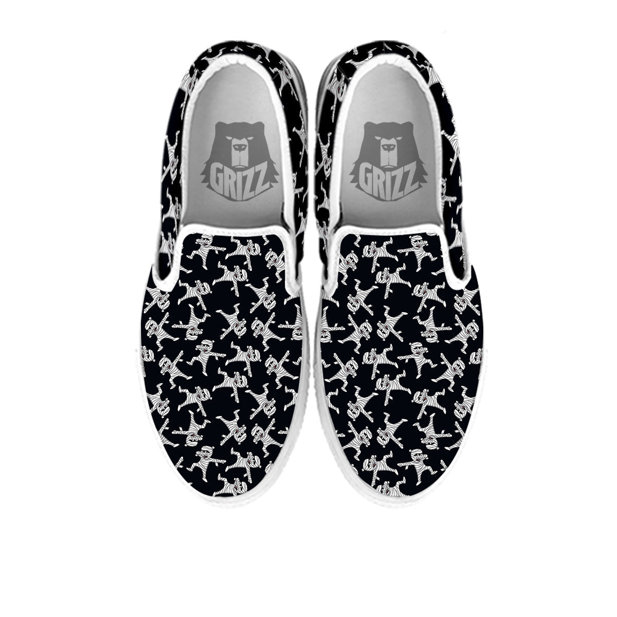 Mummy Cute Print Pattern White Slip On Shoes-grizzshop