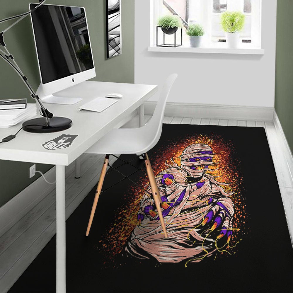 Mummy Halloween Print Floor Mat-grizzshop