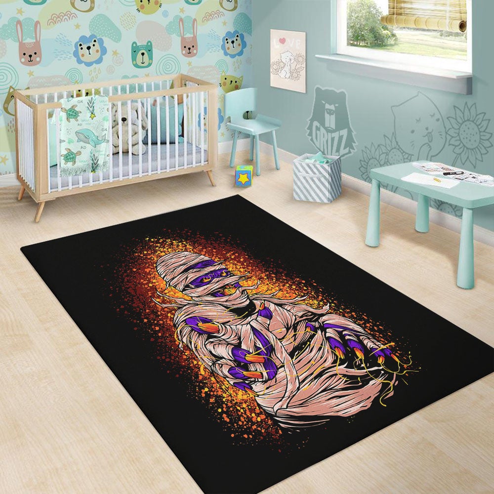 Mummy Halloween Print Floor Mat-grizzshop