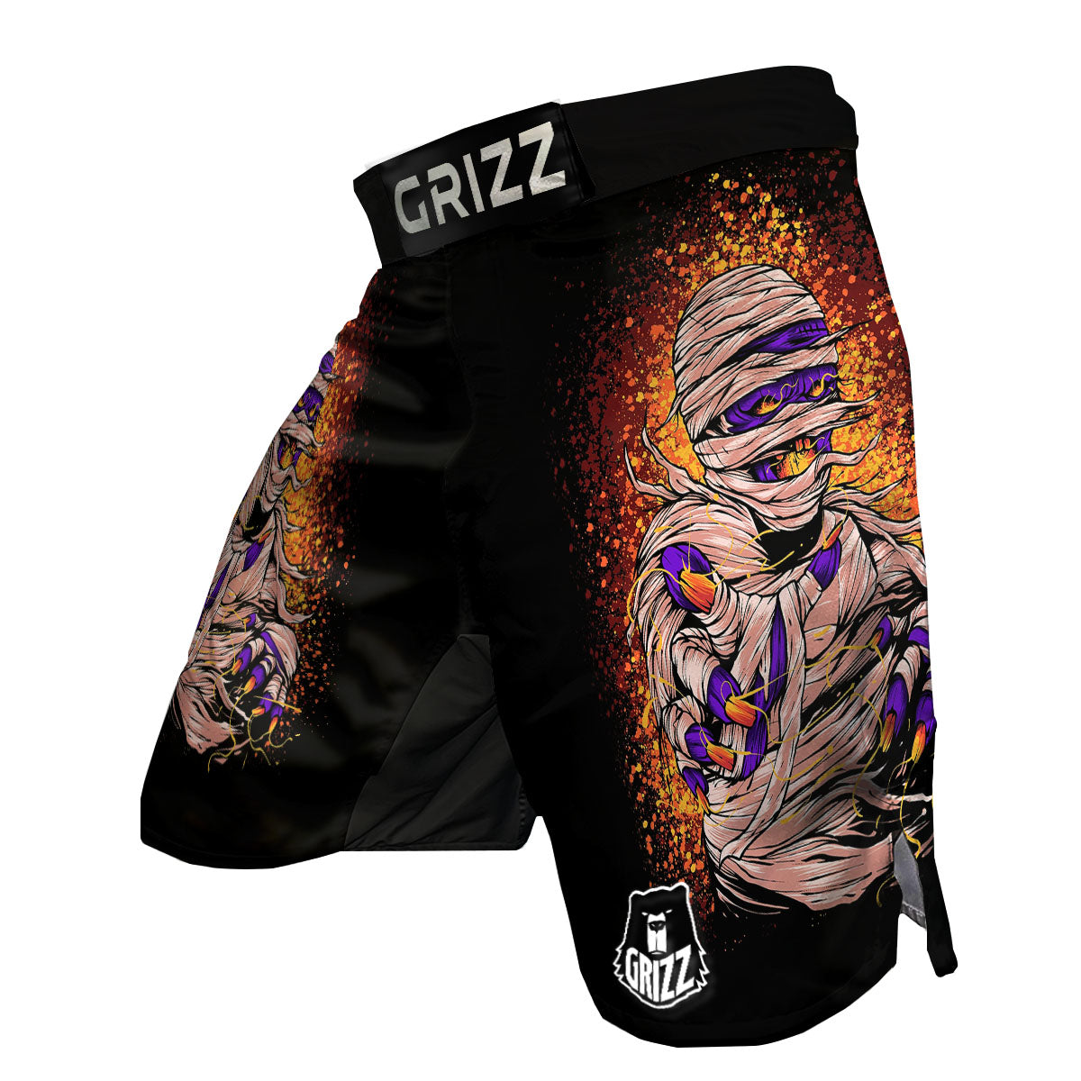 Mummy Halloween Print MMA Shorts-grizzshop