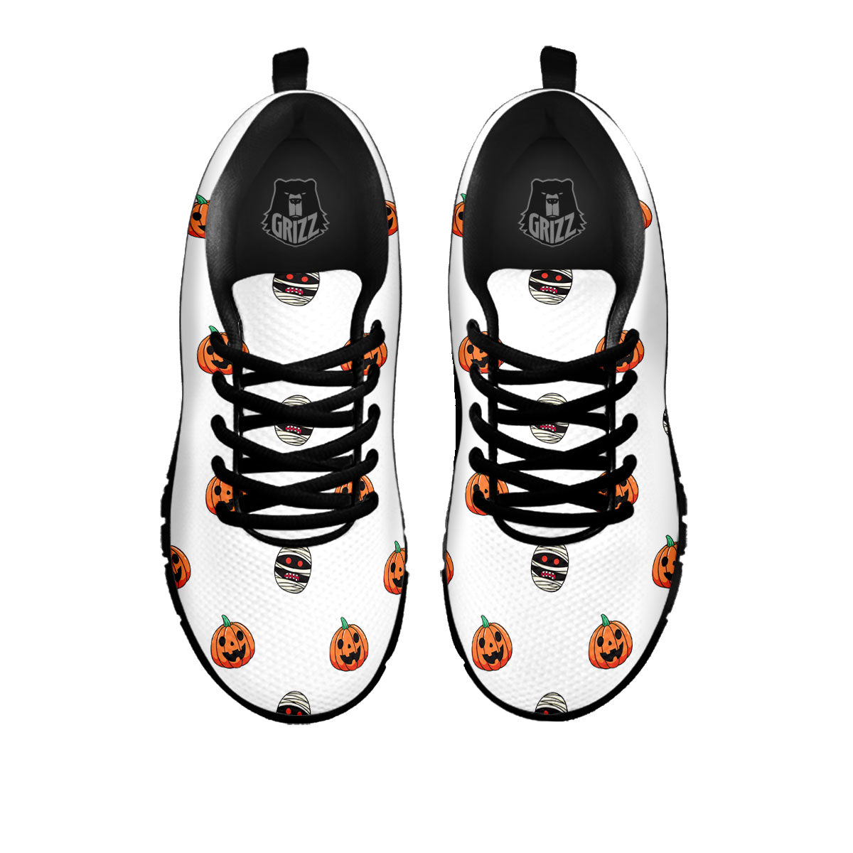 Mummy Halloween Print Pattern Black Sneaker-grizzshop