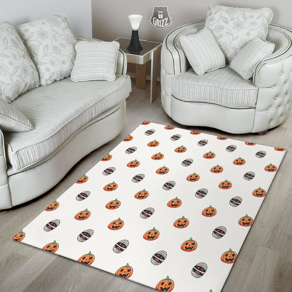 Mummy Halloween Print Pattern Floor Mat-grizzshop
