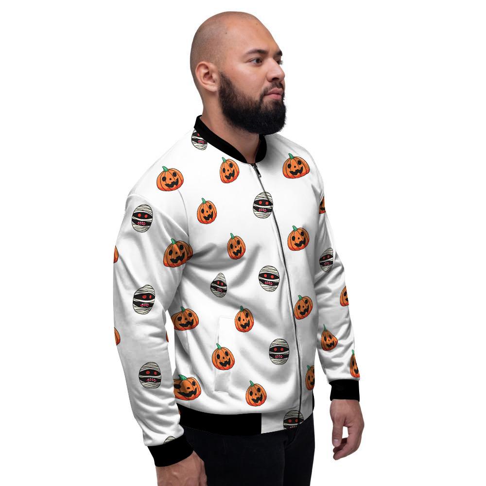 Mummy Halloween Print Pattern Men's Bomber Jacket-grizzshop