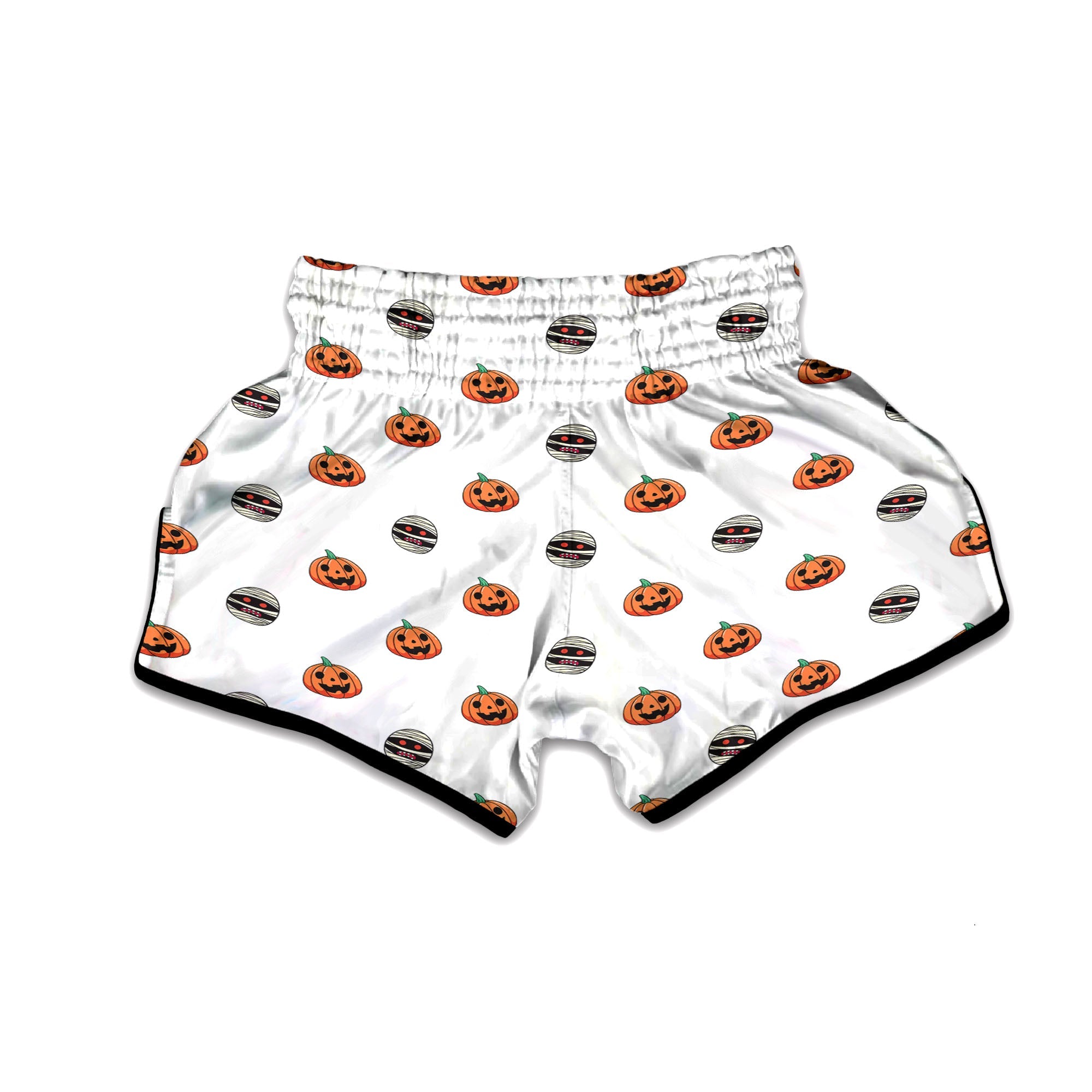 Mummy Halloween Print Pattern Muay Thai Boxing Shorts-grizzshop