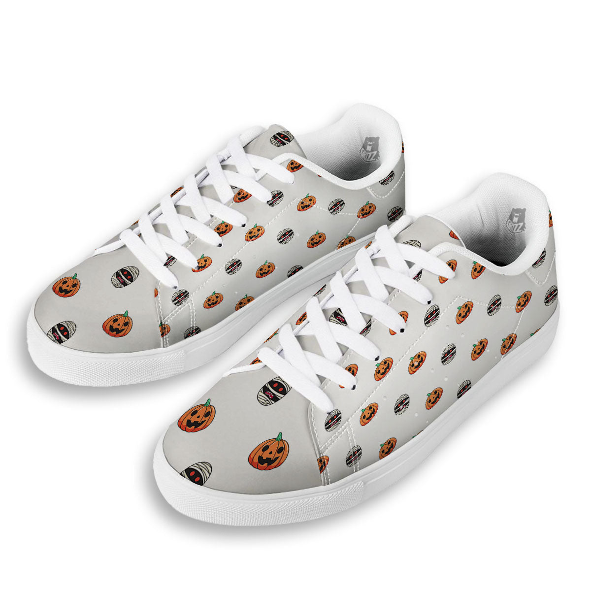 Mummy Halloween Print Pattern White Low Top Sneakers-grizzshop