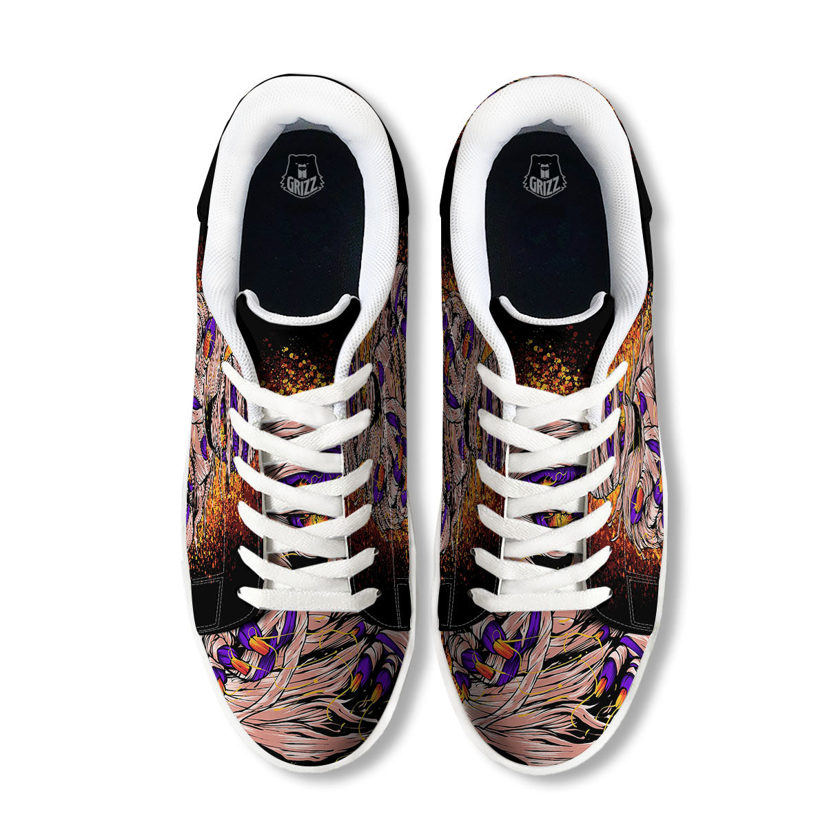 Mummy Halloween Print White Low Top Sneakers-grizzshop