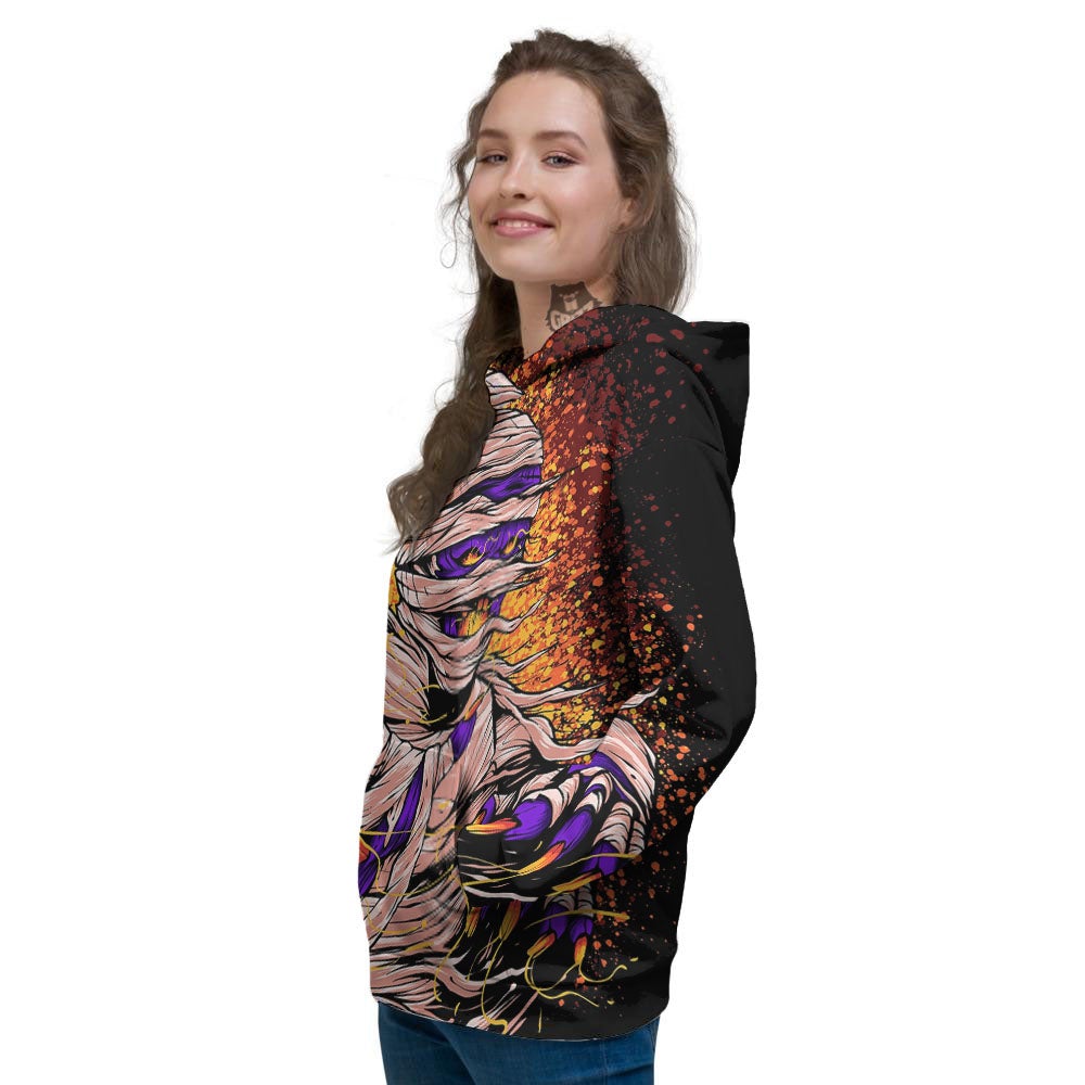 Mummy Halloween Print Women's Hoodie-grizzshop