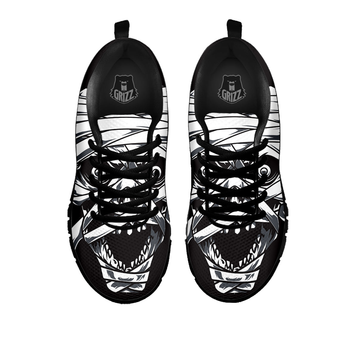 Mummy Head Print Black Sneaker-grizzshop
