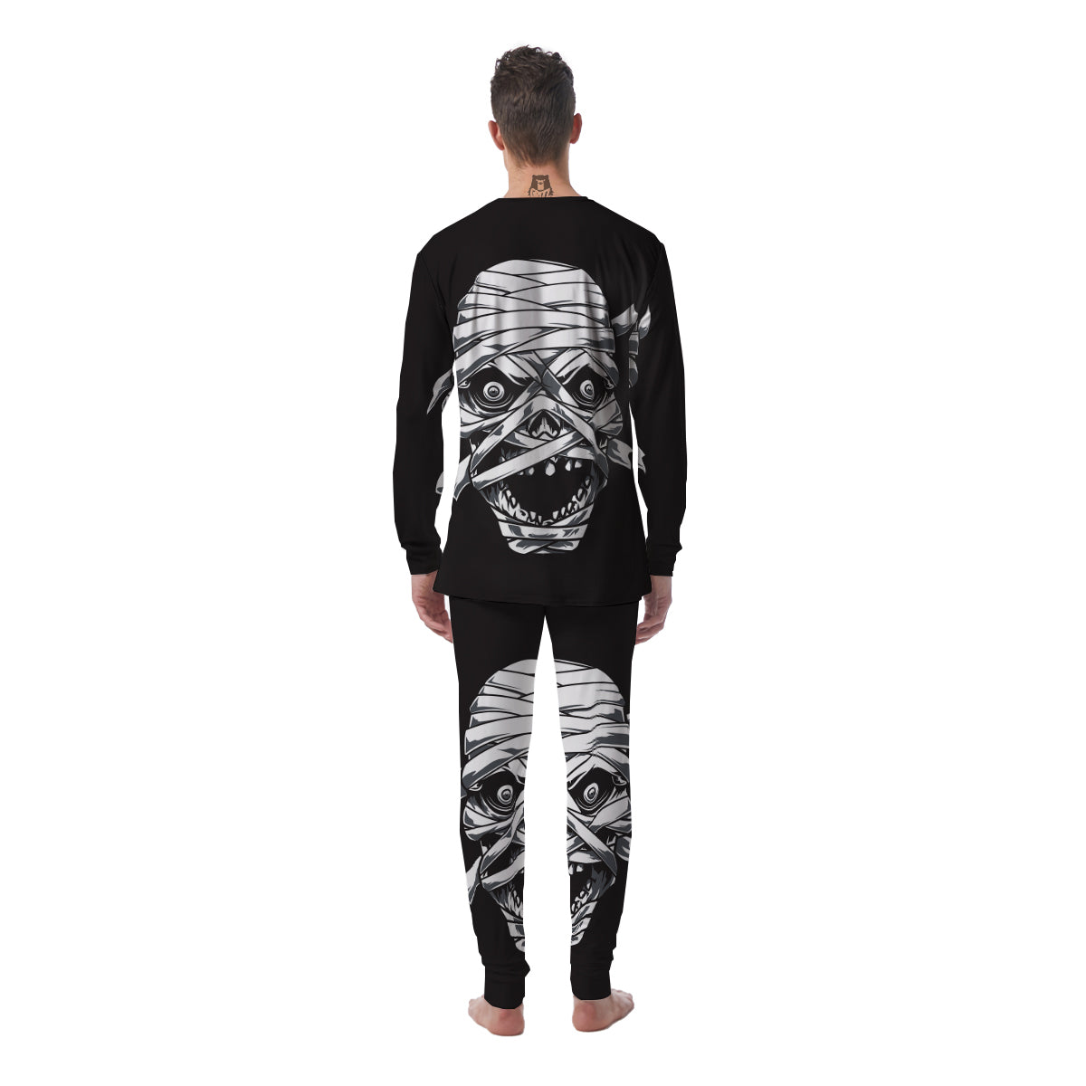 Mummy Head Print Men's Pajamas-grizzshop