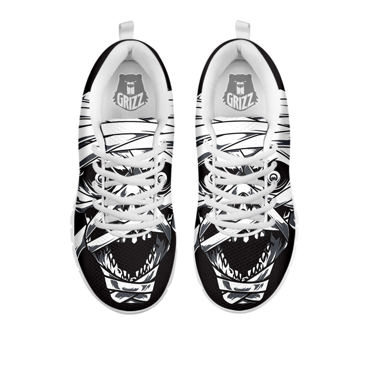 Mummy Head Print White Sneaker-grizzshop