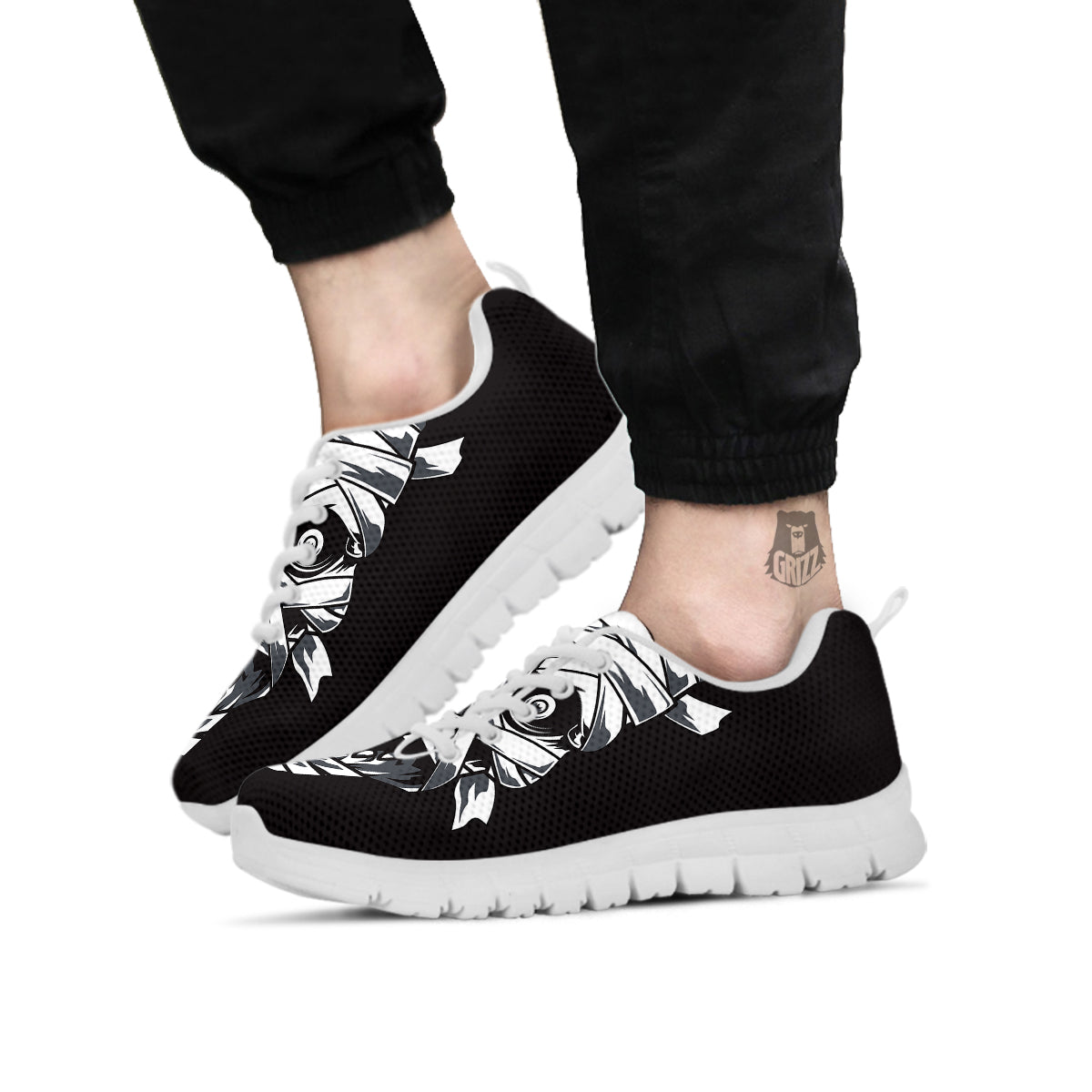 Mummy Head Print White Sneaker-grizzshop
