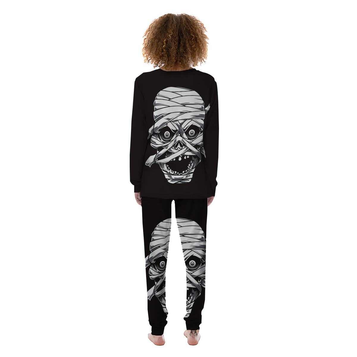 Mummy Head Print Women's Pajamas-grizzshop