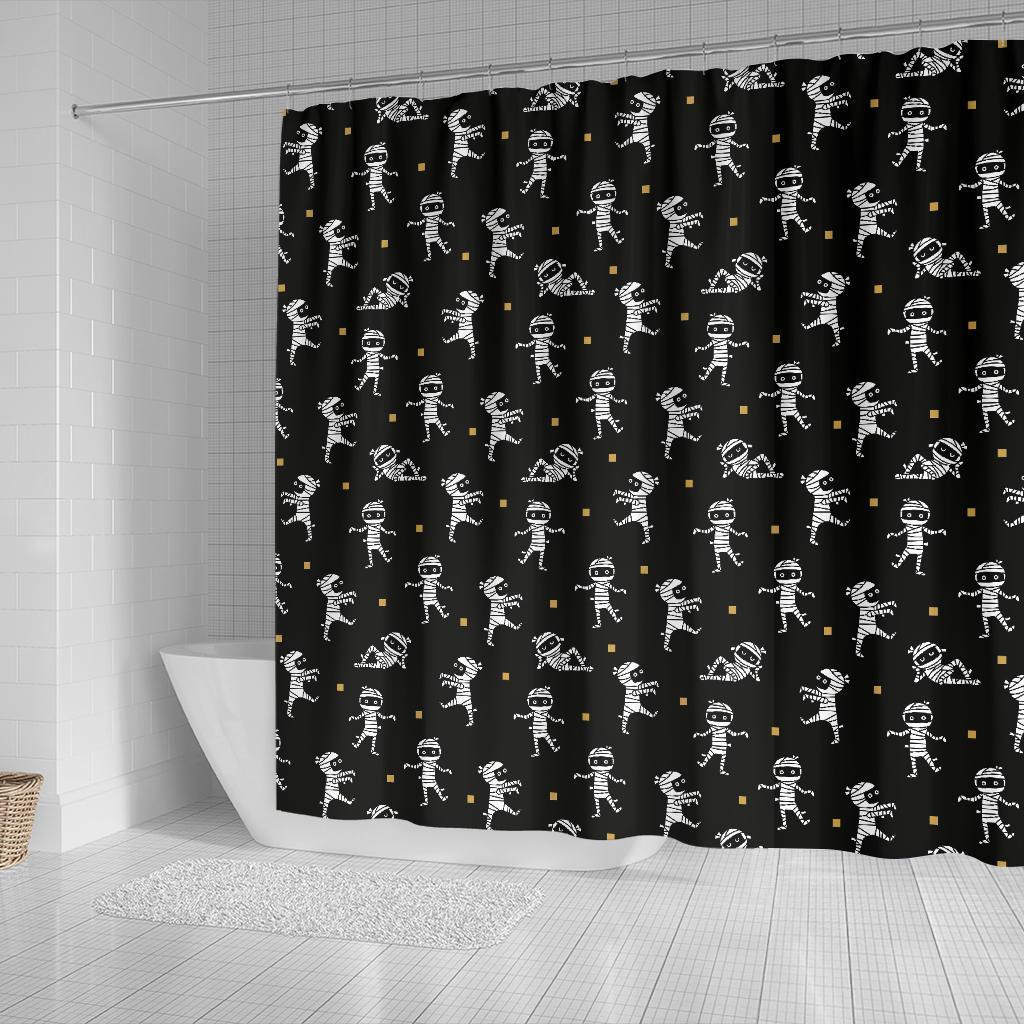 Mummy Pattern Print Bathroom Shower Curtain-grizzshop