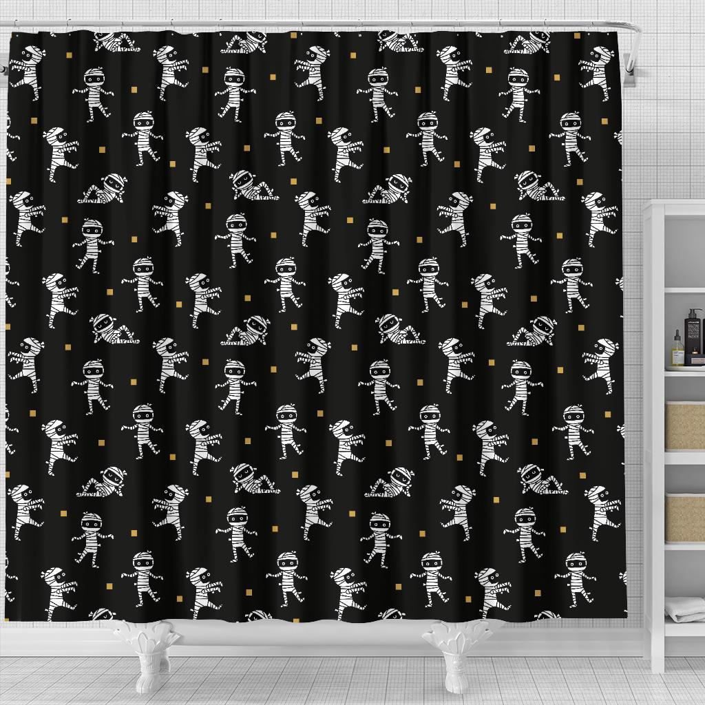 Mummy Pattern Print Bathroom Shower Curtain-grizzshop