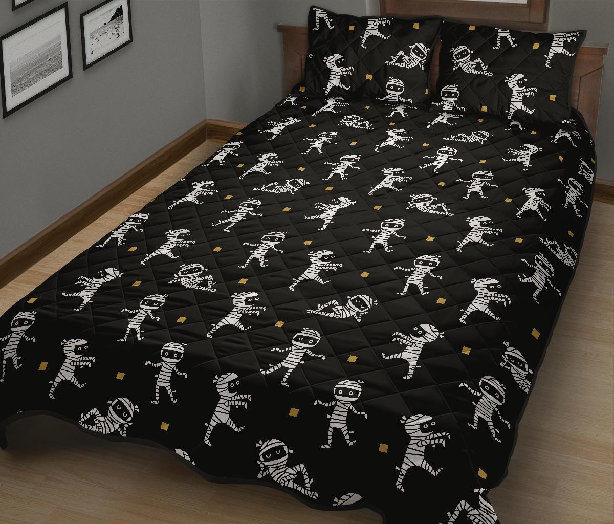 Mummy Pattern Print Bed Set Quilt-grizzshop