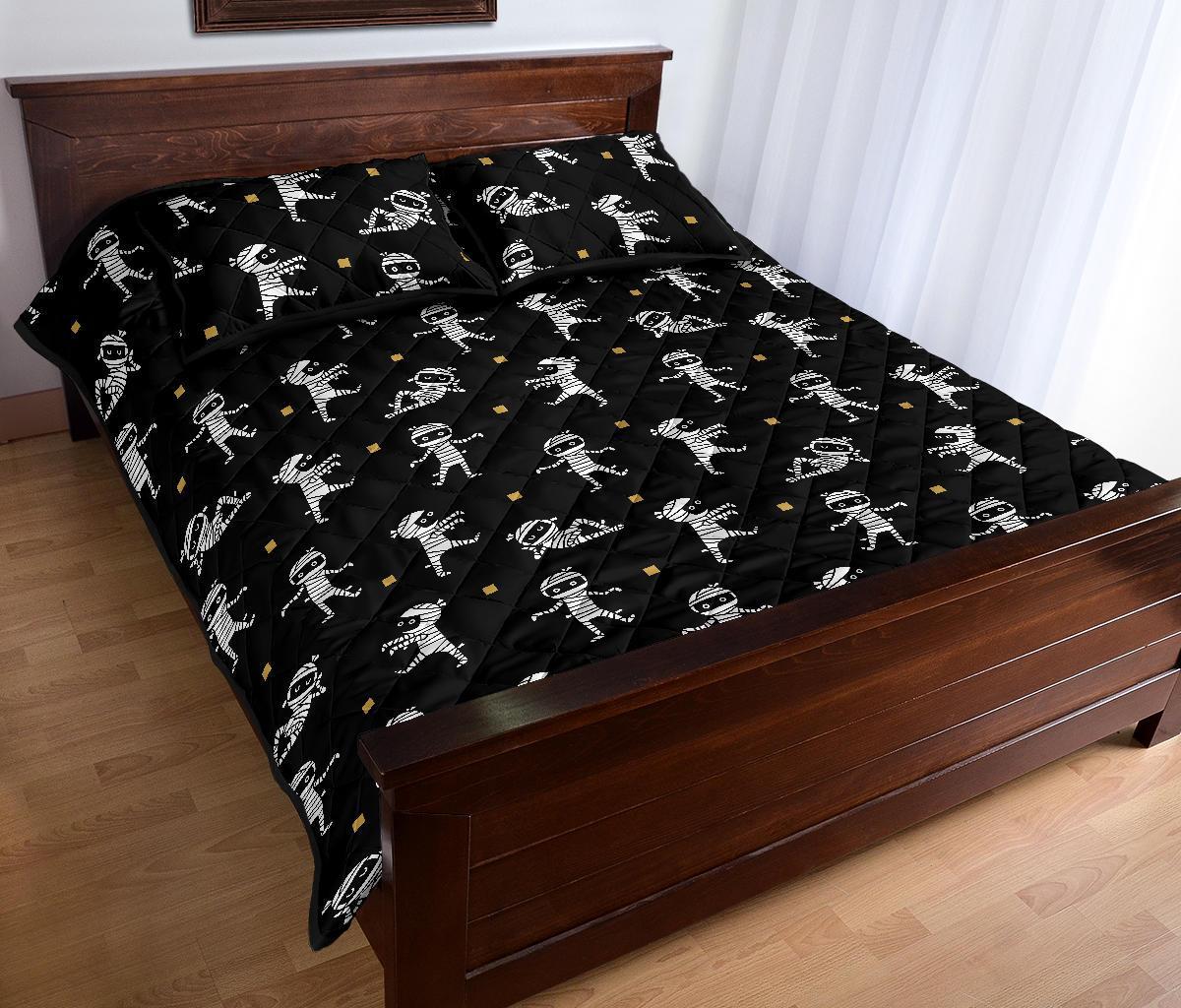 Mummy Pattern Print Bed Set Quilt-grizzshop