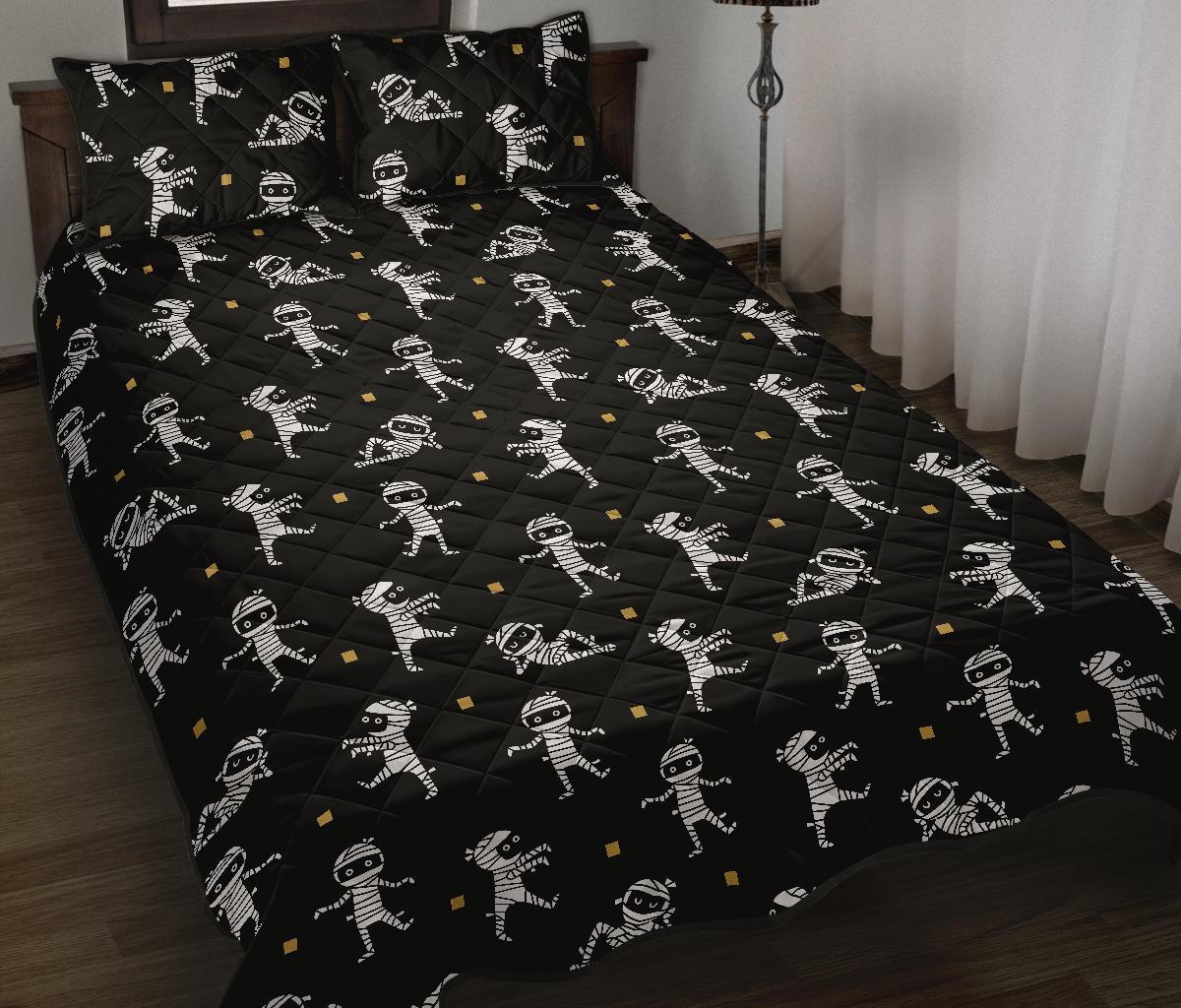 Mummy Pattern Print Bed Set Quilt-grizzshop