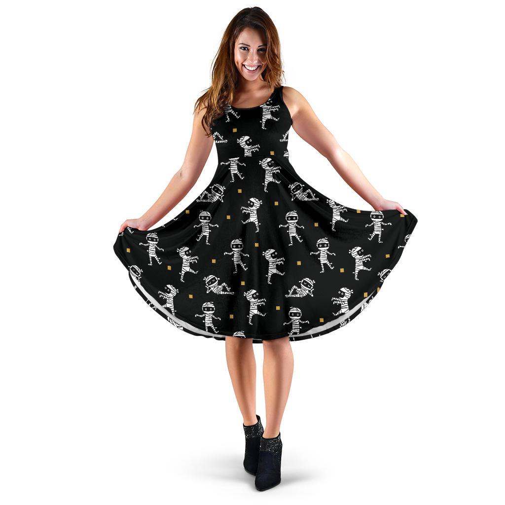 Mummy Pattern Print Dress-grizzshop