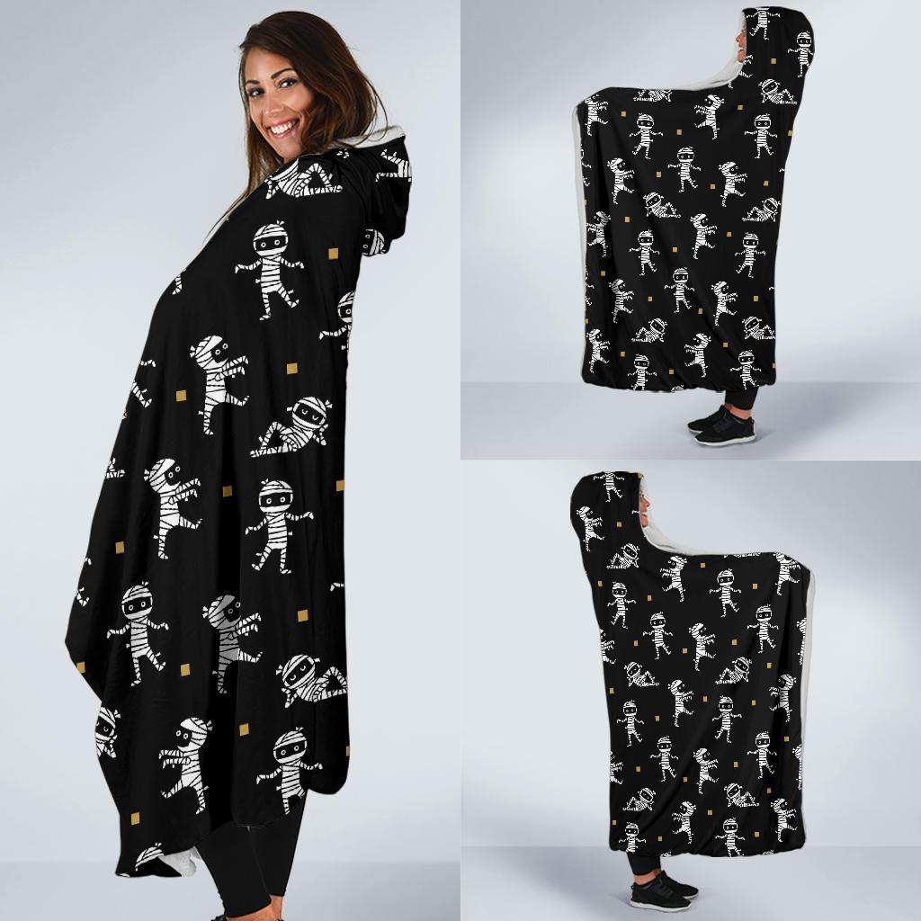 Mummy Pattern Print Hooded Blanket-grizzshop