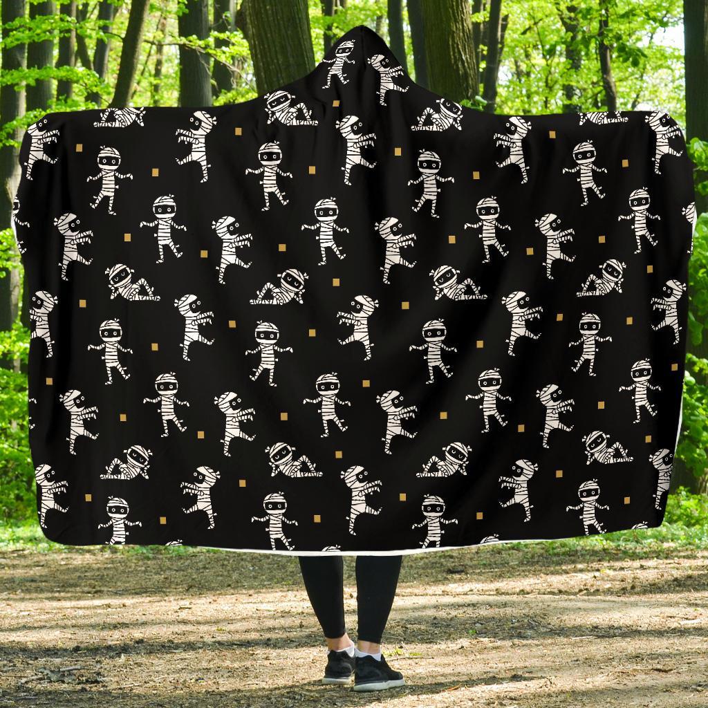 Mummy Pattern Print Hooded Blanket-grizzshop