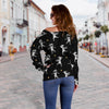 Mummy Pattern Print Women Off Shoulder Sweatshirt-grizzshop