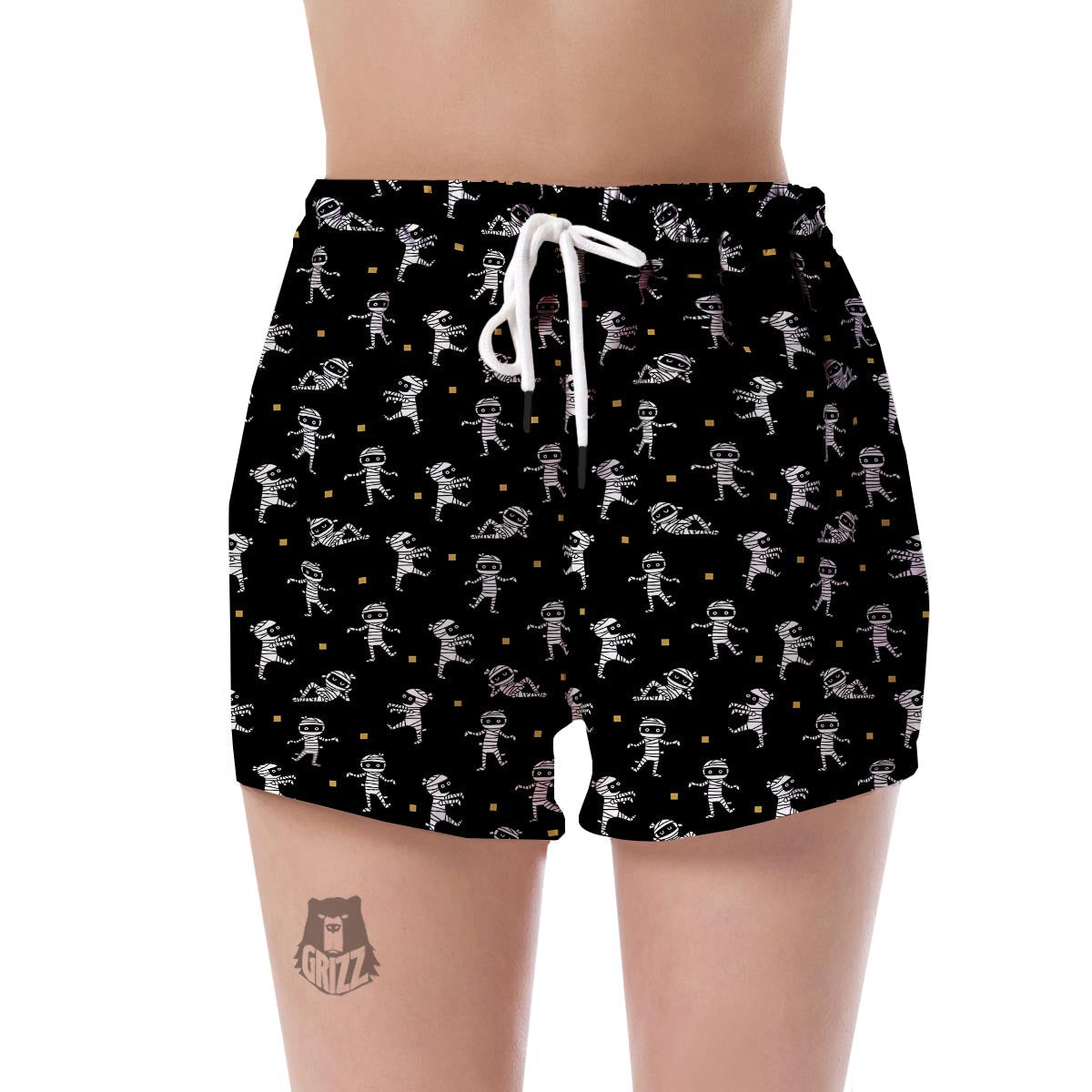 Mummy Pattern Print Women's Shorts-grizzshop